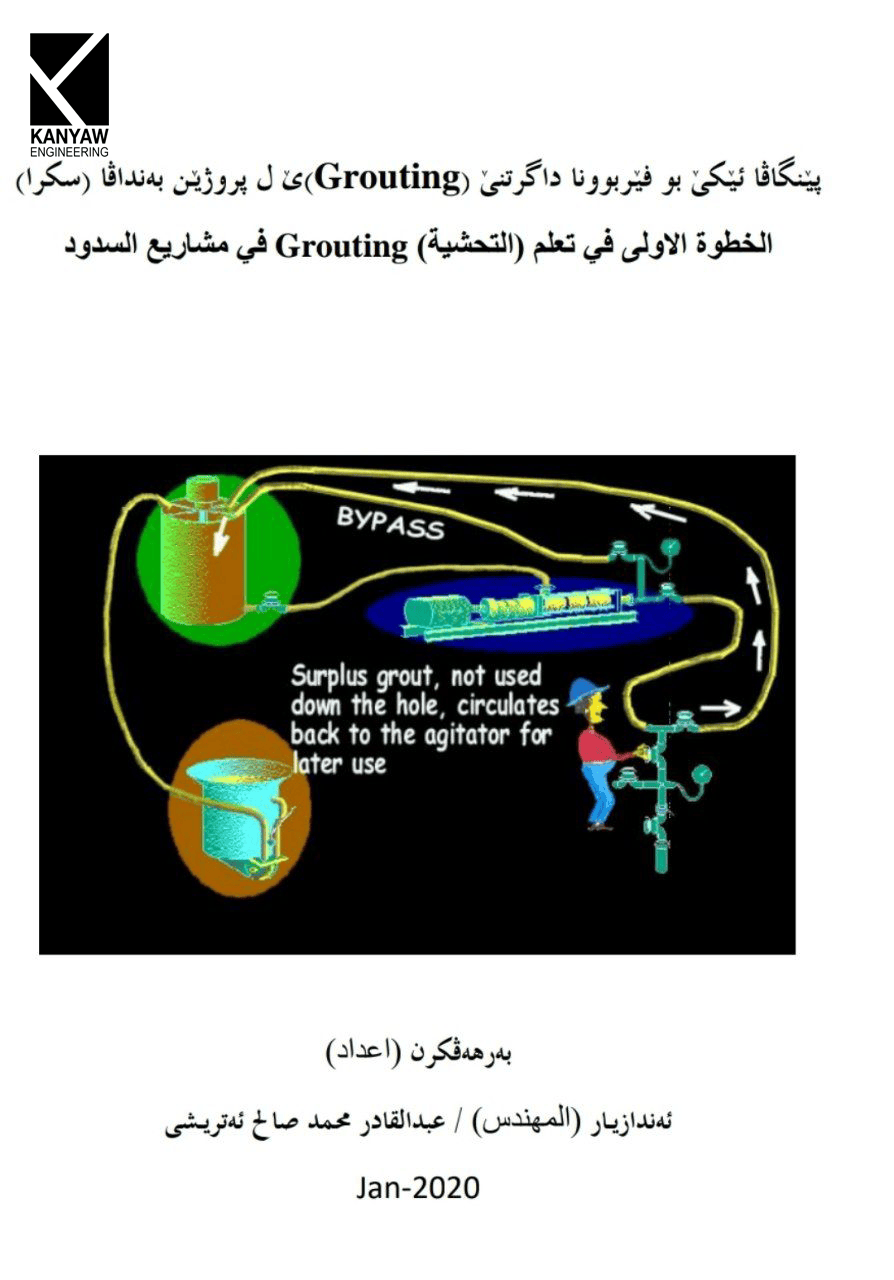 پێنگاڤا ئێکێ بو فێربوونا داگرتنێ Grouting ێ ل پڕۆژێن بەنداڤا .